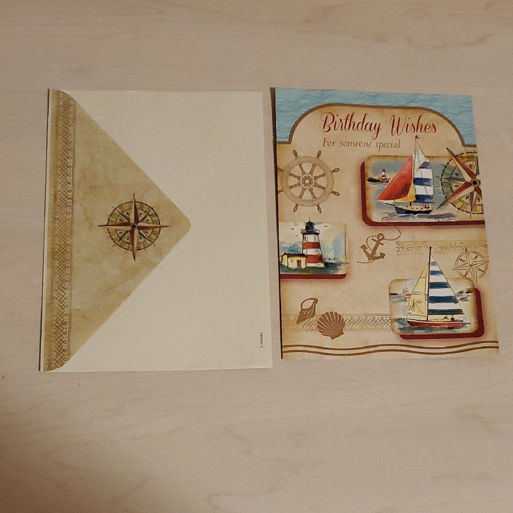 Nautical Birthday Wishes for Someone Special Card with Matching Envelope